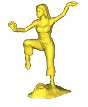 Scanned figure after offsetting the highlighted areas into one solid