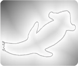 Signed distance map of the same contour with the inner area white