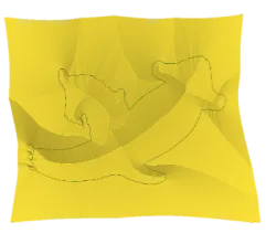 Merged distance map keeping the union as one wide contour