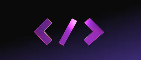 Glowing code brackets on a dark background for the release news