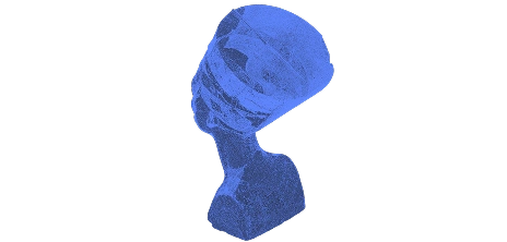 Mesh triangulation of point cloud – raw 3D data before meshing