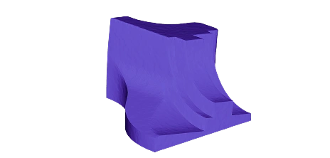 3D mesh after smoothing – clean surface with reduced noise