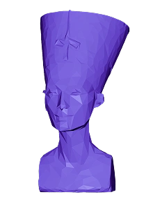 Alternative mesh simplification result using MeshLib