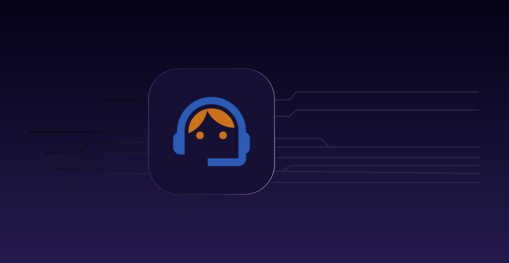 Headset icon with an agent face representing premium support