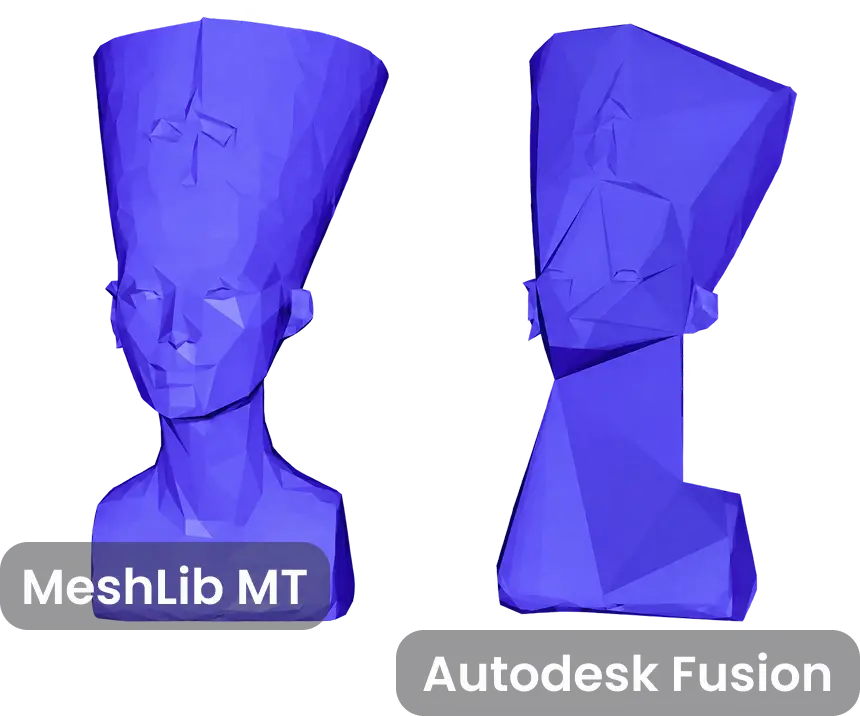 Mesh Decimation: MeshLib vs Autodesk Fusion 360